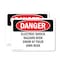 Signmission Electric Shock Hazard Risk Swim At Your Own Risk Danger Sign, Vinyl Decal, 14in x 10in, 2PK OS-2PACK-DS-D-1014-L-2542 - alternate 1